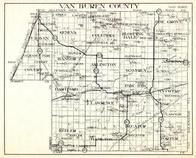 Van Buren County, Geneva, Columbia, Bloomingdale, Pine Grove, Hartford, Keeler, Hamilton, Decatur, Porter, Antwerp, Michigan State Atlas 1930c
